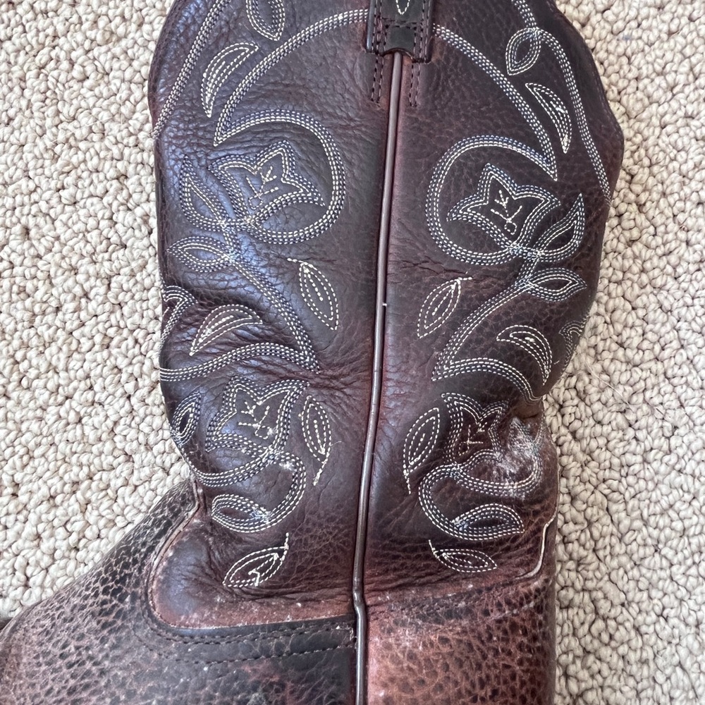 Ariat Brown Western Style Heeled Cowboy Boots - Picture 10 of 12